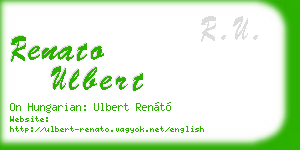renato ulbert business card